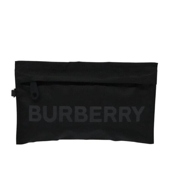 BURBERRY Pouch Nylon Black Silver Auth 118845 - Picture 16 of 16